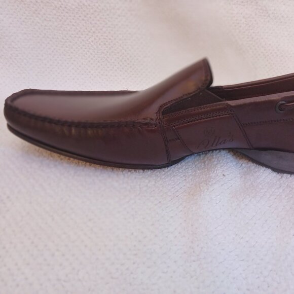 Mens all leather slip on loafers. - Picture 3 of 5